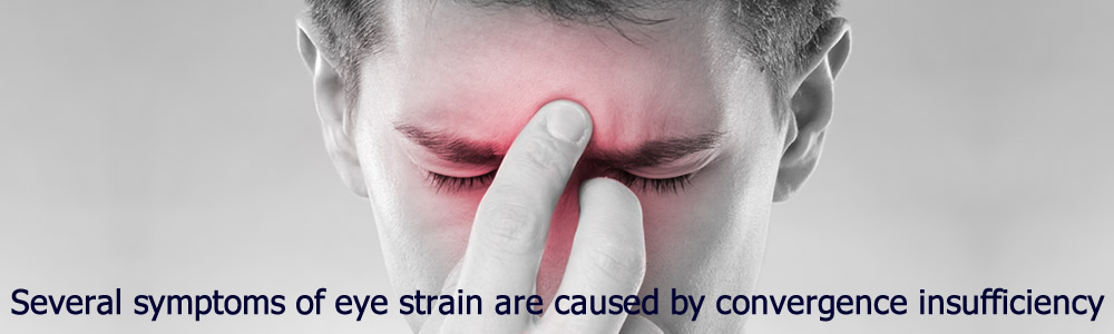 Convergence insufficiency causes headaches, eyestrain and fatigue